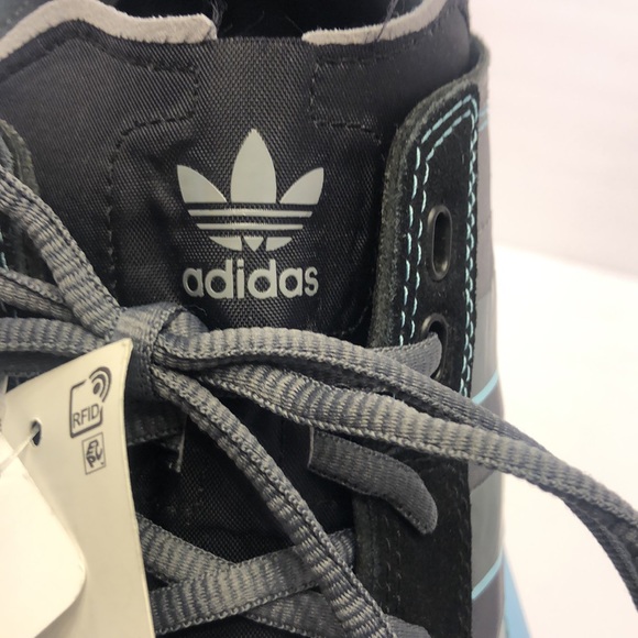 Adidas NWT/WOB Mens Size 12 Sl 7200 LaceUp Sneakers Shoes Casual Black Gray teal - Picture 4 of 8